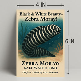 Black White Beauty Zebra Moray Poster PosterGoat