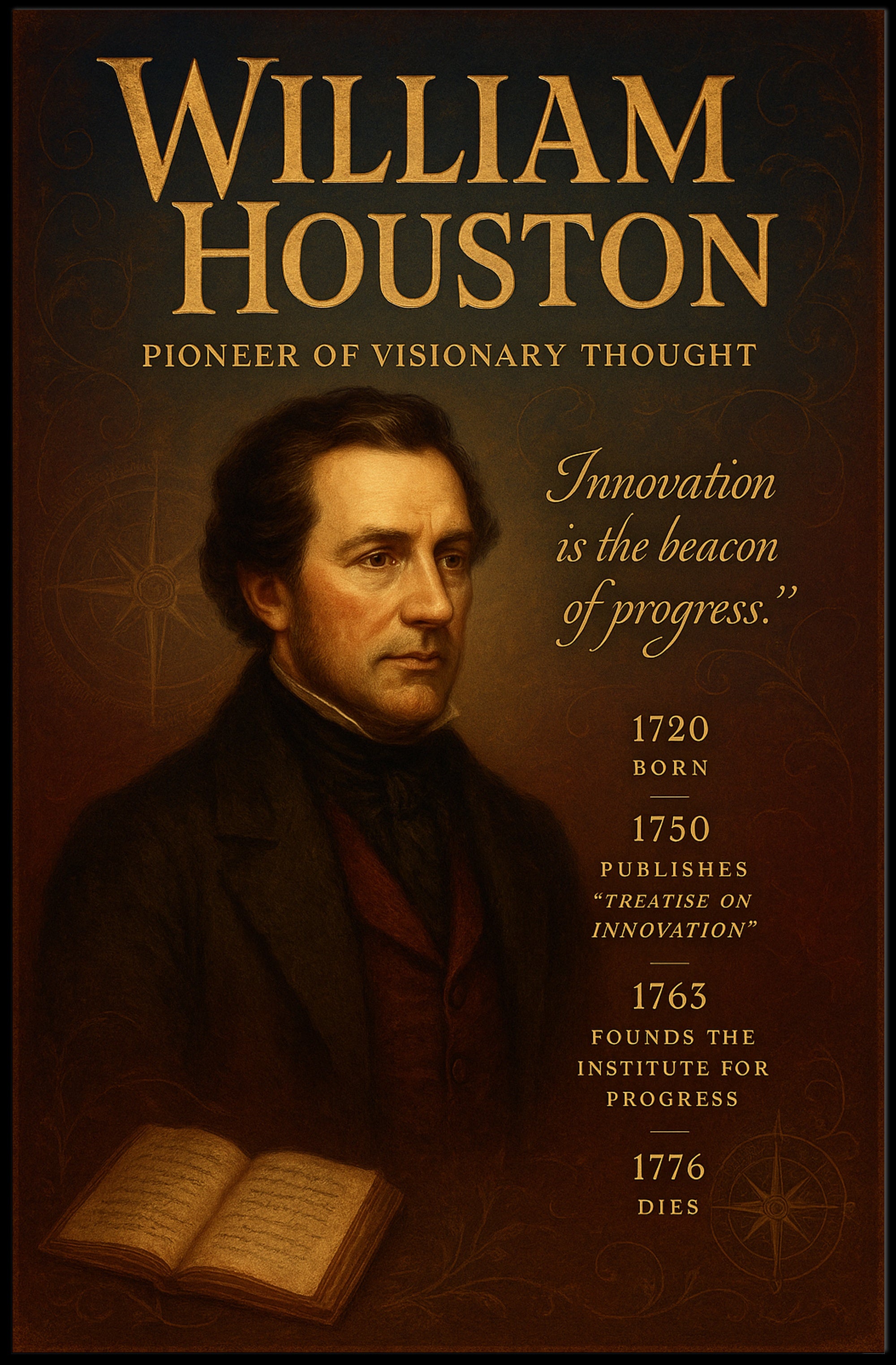 William Houston Pioneer of Visionary Thought Poster PosterGoat