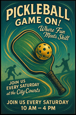 Pickleball Game On Poster
