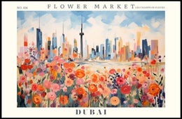 Dubai’s Vibrant Flower Market Urban or Cityscape Poster