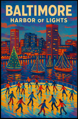 Baltimore Harbor Of Lights Poster
