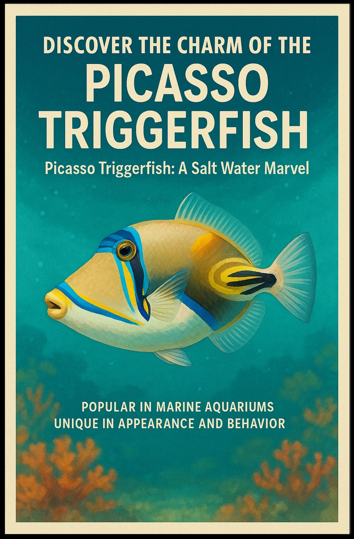 Discover the Charm of the Picasso Triggerfish Poster