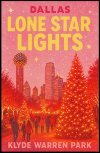 Dallas Lone Star Lights Skyline Poster