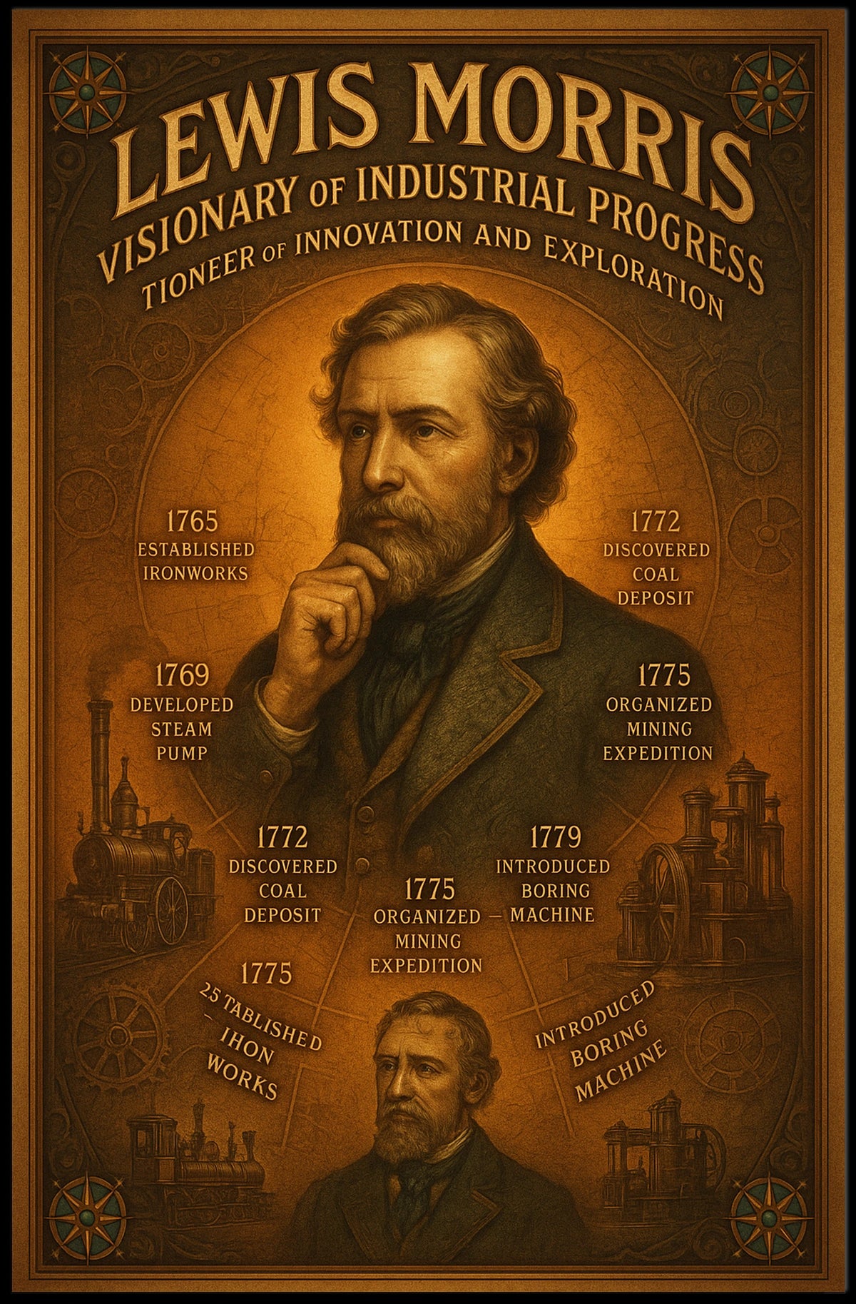 Lewis Morris Visionary of Industrial Progress Poster