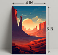 Desert Sunset Journey Poster PosterGoat