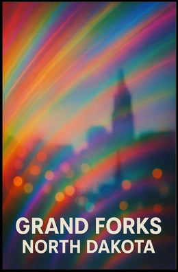Grand Forks North Dakota Minimalist Travel Decor Poster