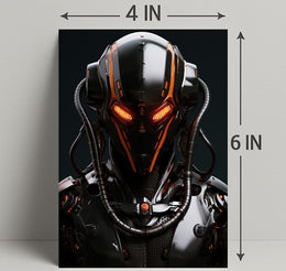 Futuristic Cyborg Sentinel Poster PosterGoat