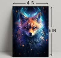 Mystical Fox Portrait Poster PosterGoat
