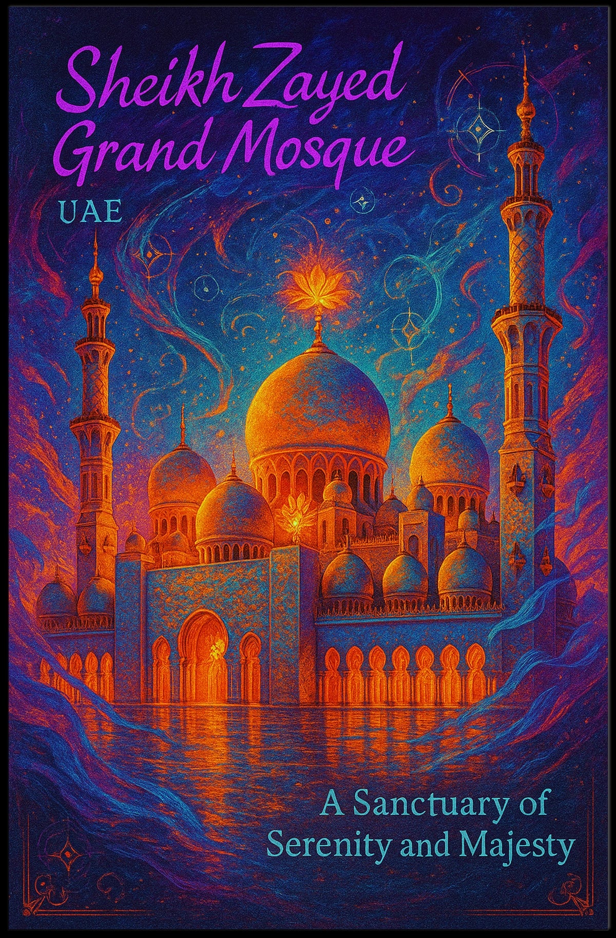 Sheikh Zayed Grand Mosque A Sanctuary of Serenity Poster