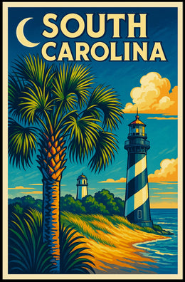 South Carolina Coastal Scene Poster