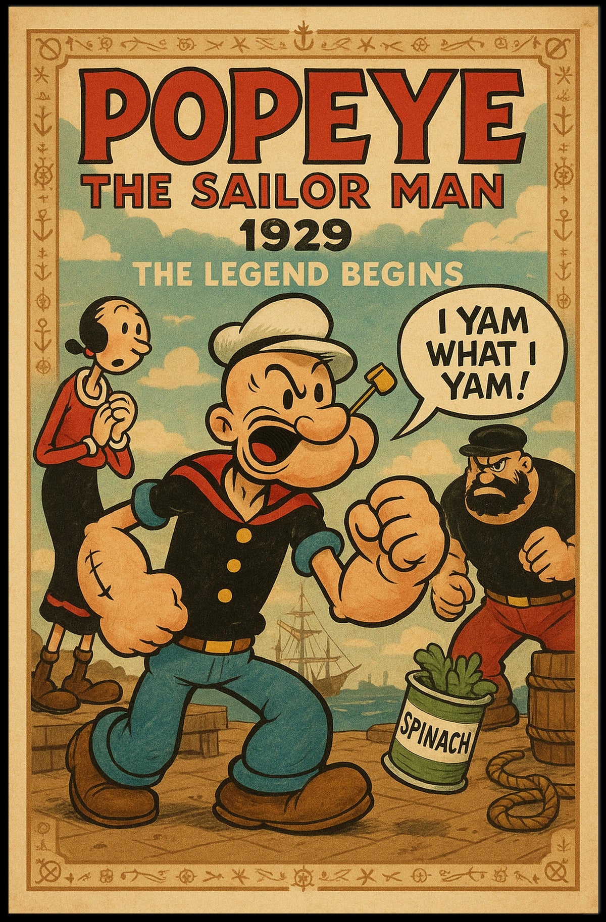 Popeye 1929 Art Poster POP-78