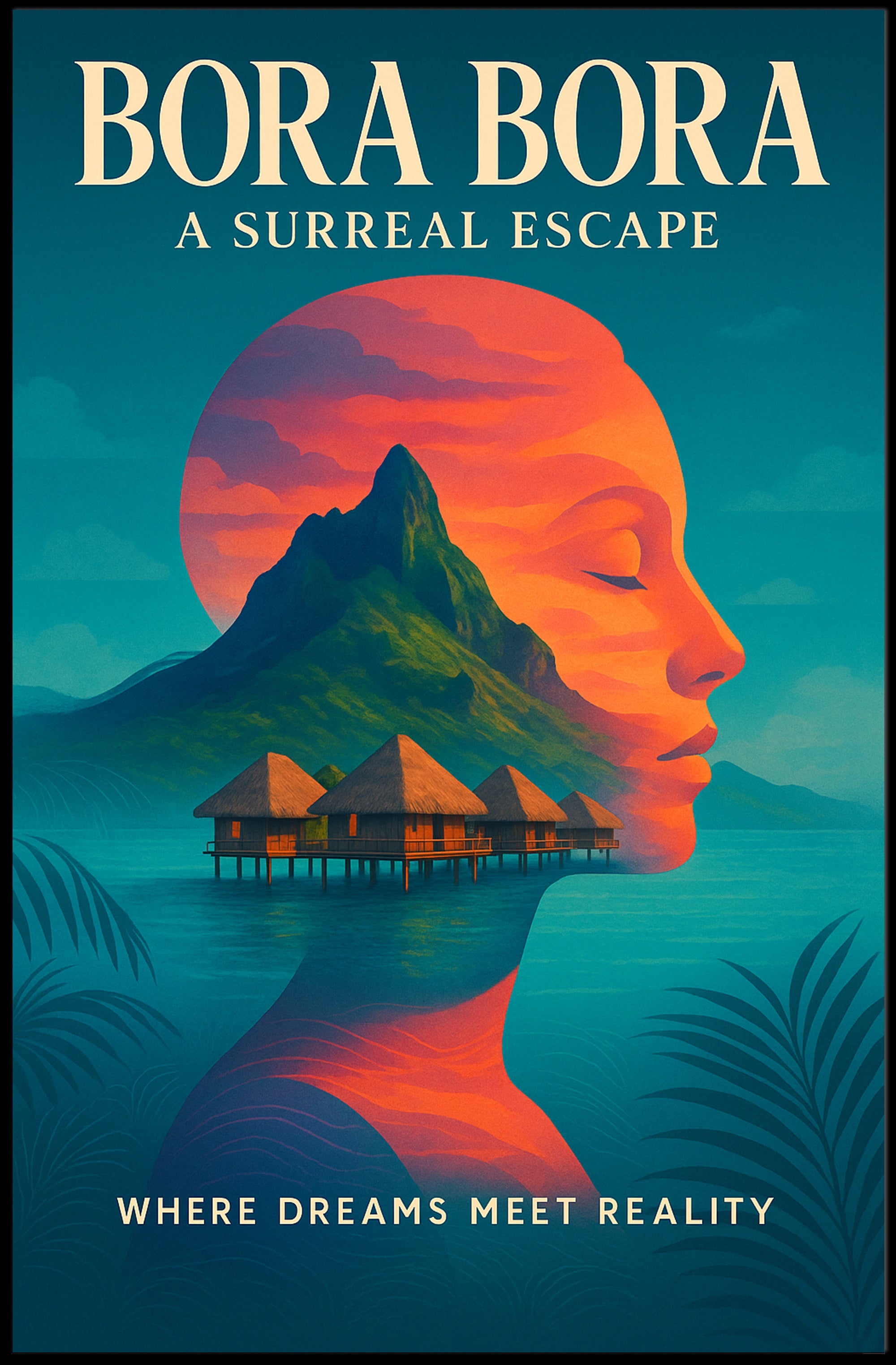 Bora Bora Dreamscape Tranquil Travel Poster PosterGoat