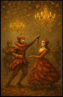 Autumn Masquerade Baroque Elegance Poster