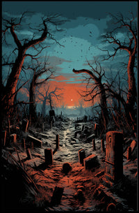 Twilight Cemetery Poster