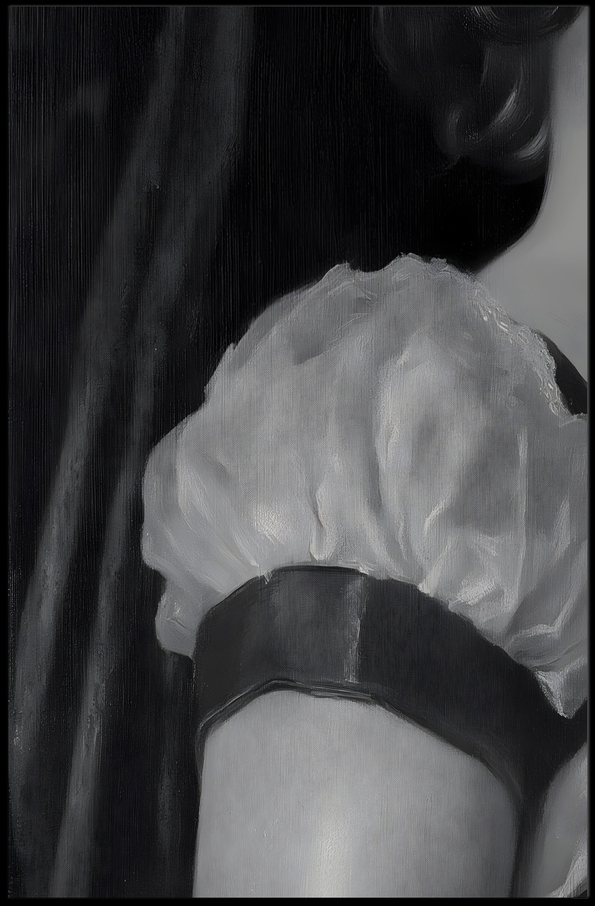 Vintage Close-Up Woman Shoulder Artistic Poster PosterGoat