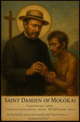 Saint Damien Reverent Compassion Cultural or Heritage Poster