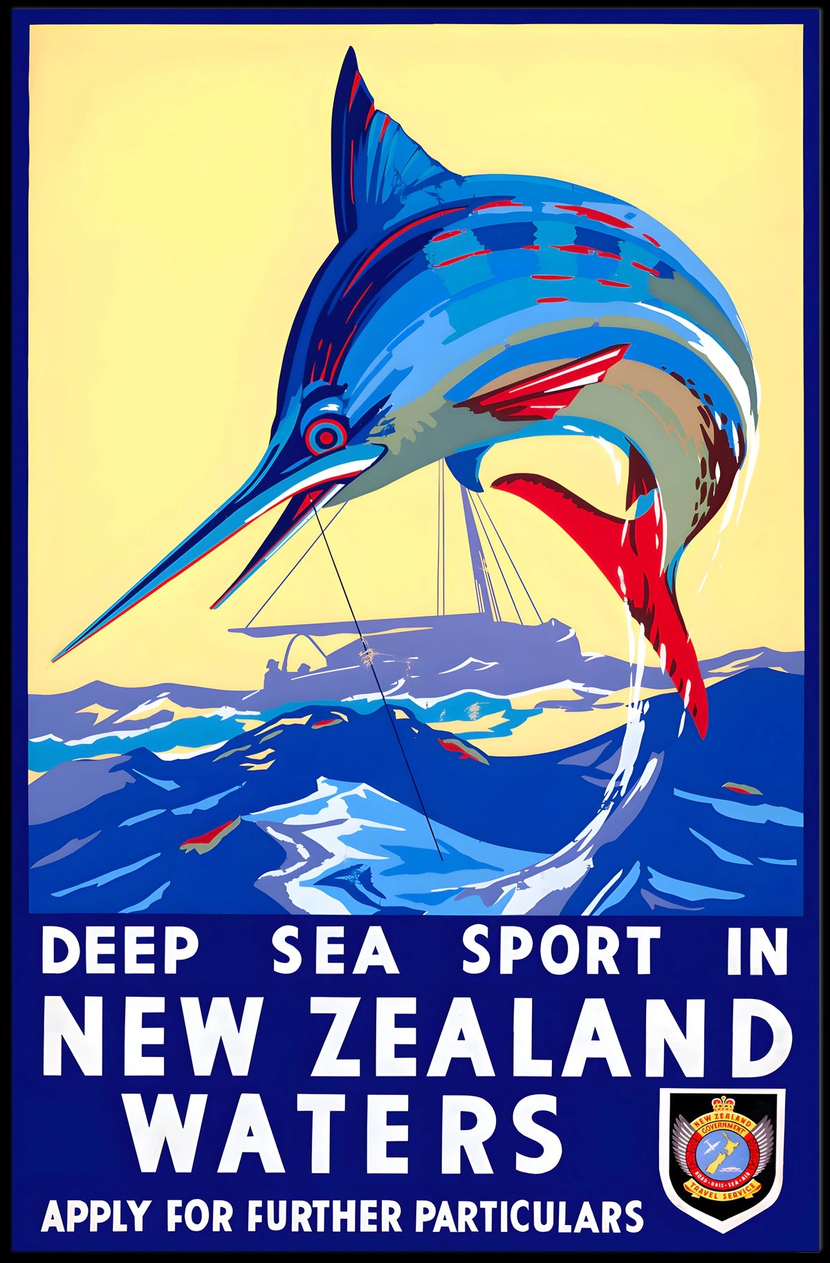 Deep Sea Sport In New Zealand Waters Poster