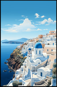 Santorini Serenity Poster PosterGoat