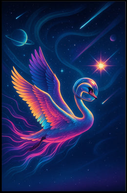 Celestial Swan Odyssey Poster