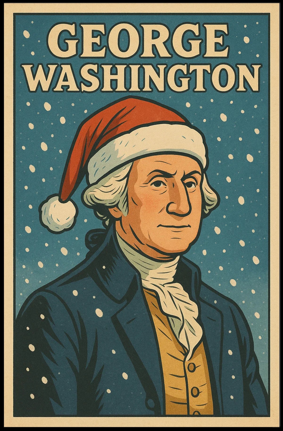 George Washington Festive Portrait Poster