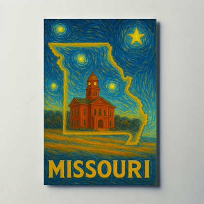 Missouri Starry Night Poster