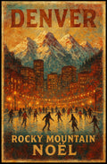 Denver Rocky Mountain Noël Poster