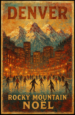 Denver Rocky Mountain Noël Poster