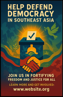 Defend Democracy in Southeast Asia Poster