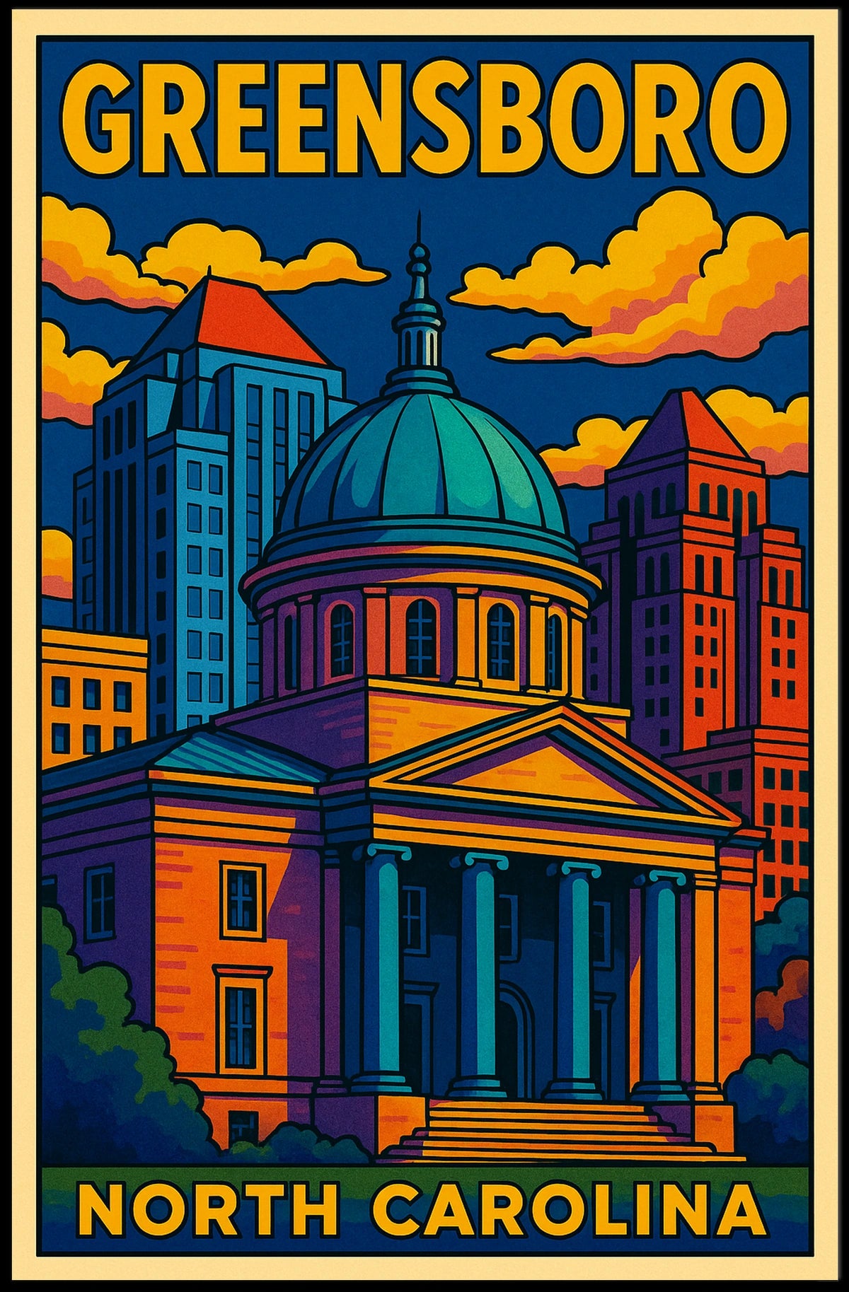 Greensboro, North Carolina Poster