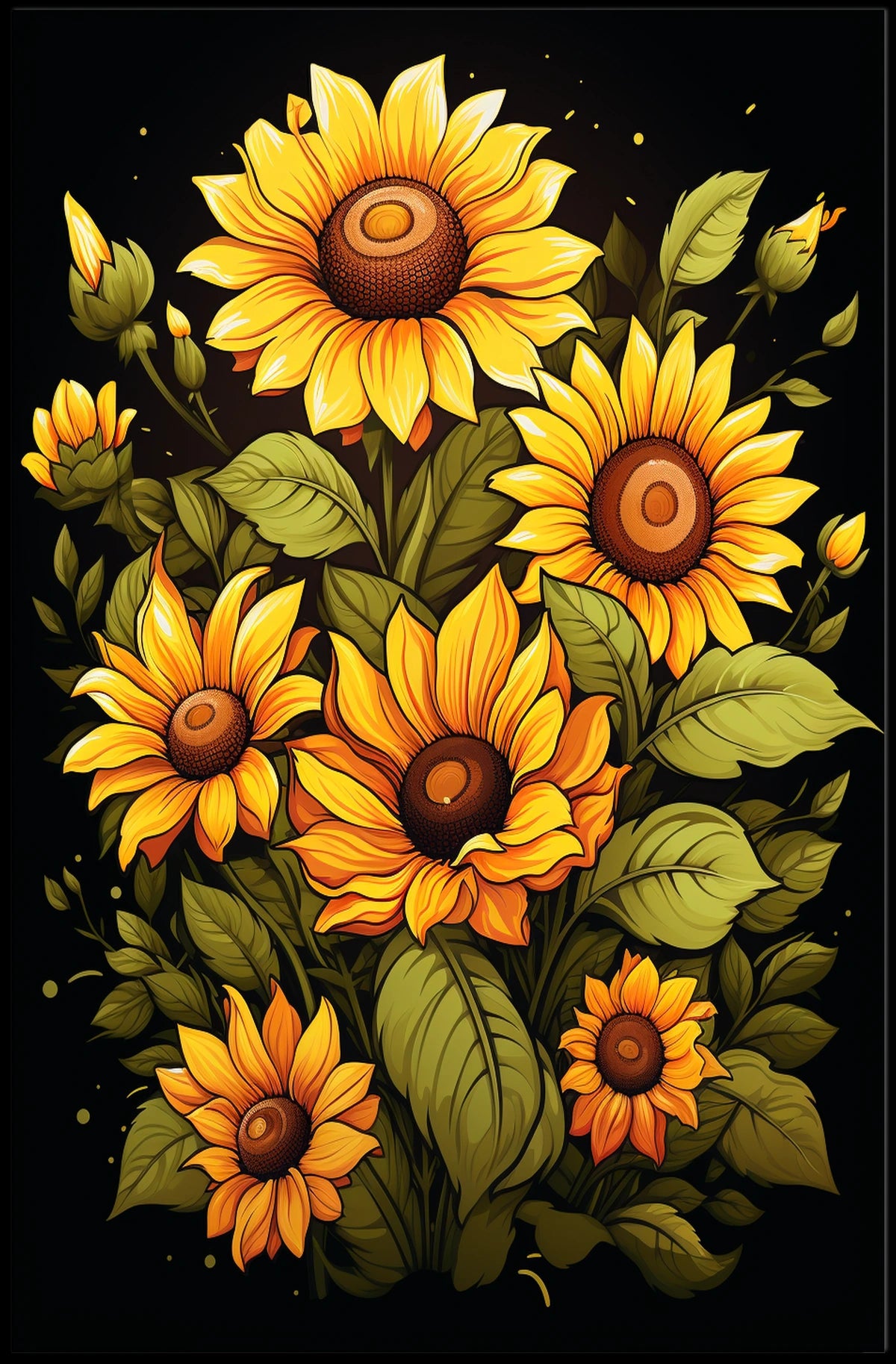Sunflower Symphony Poster
