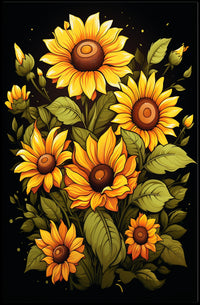 Sunflower Symphony Poster