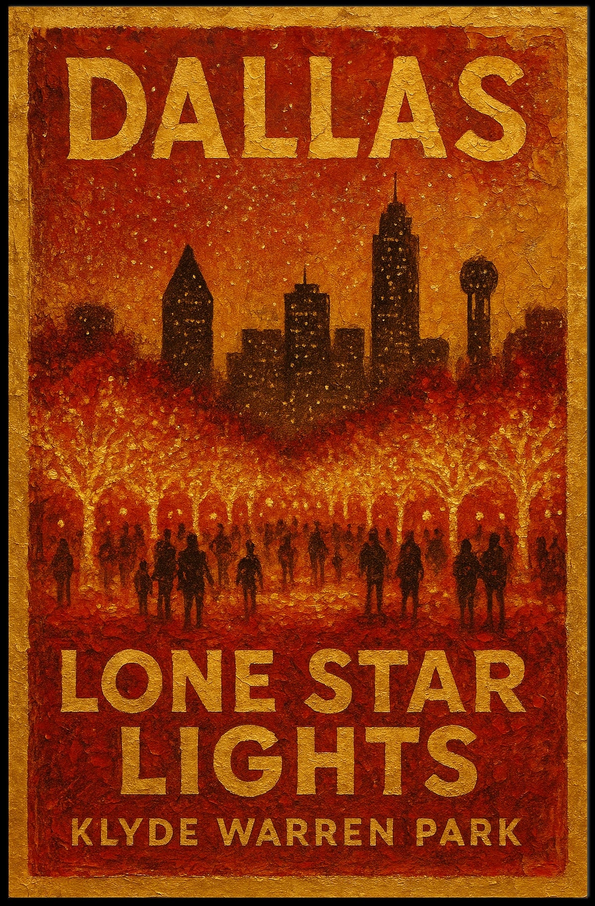 Dallas Lone Star Lights Poster