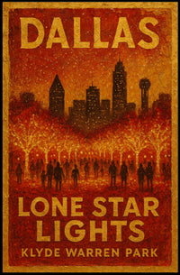Dallas Lone Star Lights Poster