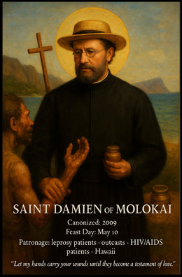Saint Damien of Molokai Poster PosterGoat