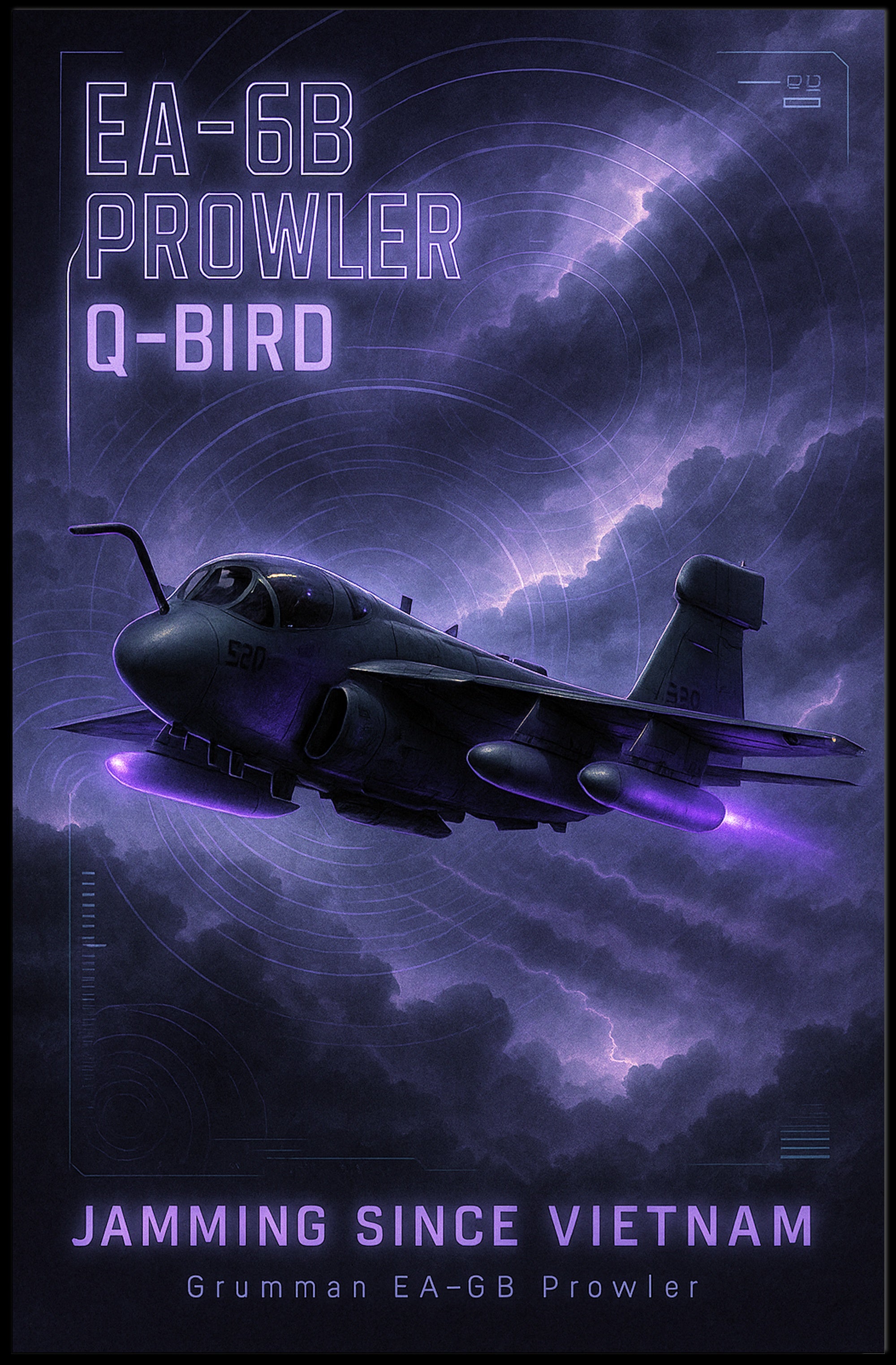 EA-6B Prowler Jamming Since Vietnam Poster PosterGoat