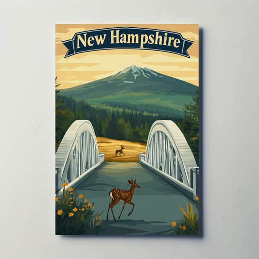 New Hampshire Vintage Poster