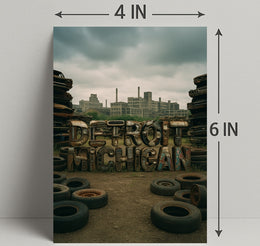 Detroit Michigan Industrial Legacy Poster Art PosterGoat