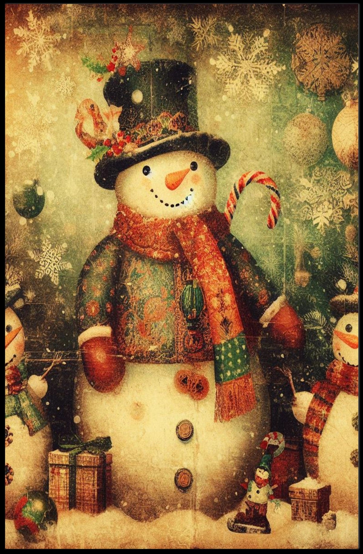 Festive Snowman Celebration Poster