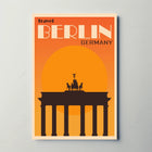 Brandenburg Gate Vintage Travel Print: Iconic Berlin Landmark Poster