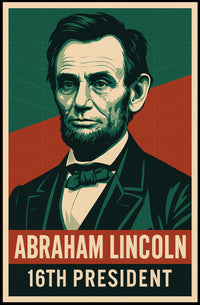 Abraham Lincoln Sixteenth President Realism Poster