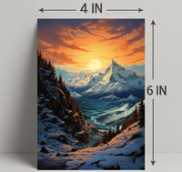 Majestic Mountain Sunrise Poster