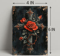 Roses And Cross Poster