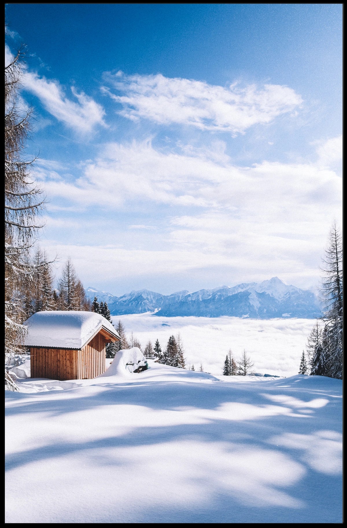 Winter Serenity In The Mountains Poster