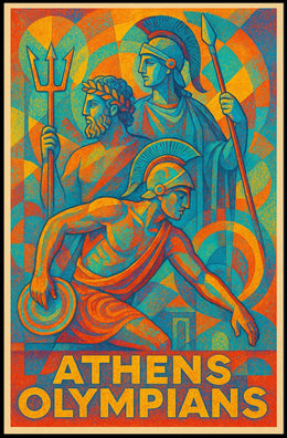 Athens Olympians Poster