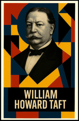 William Howard Taft 27th President of the United States Abstract Pop Poster