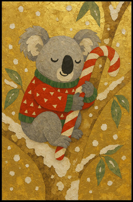 Cozy Koala Holiday Poster
