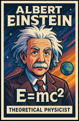 Albert Einstein Vintage Theoretical Physicist Poster