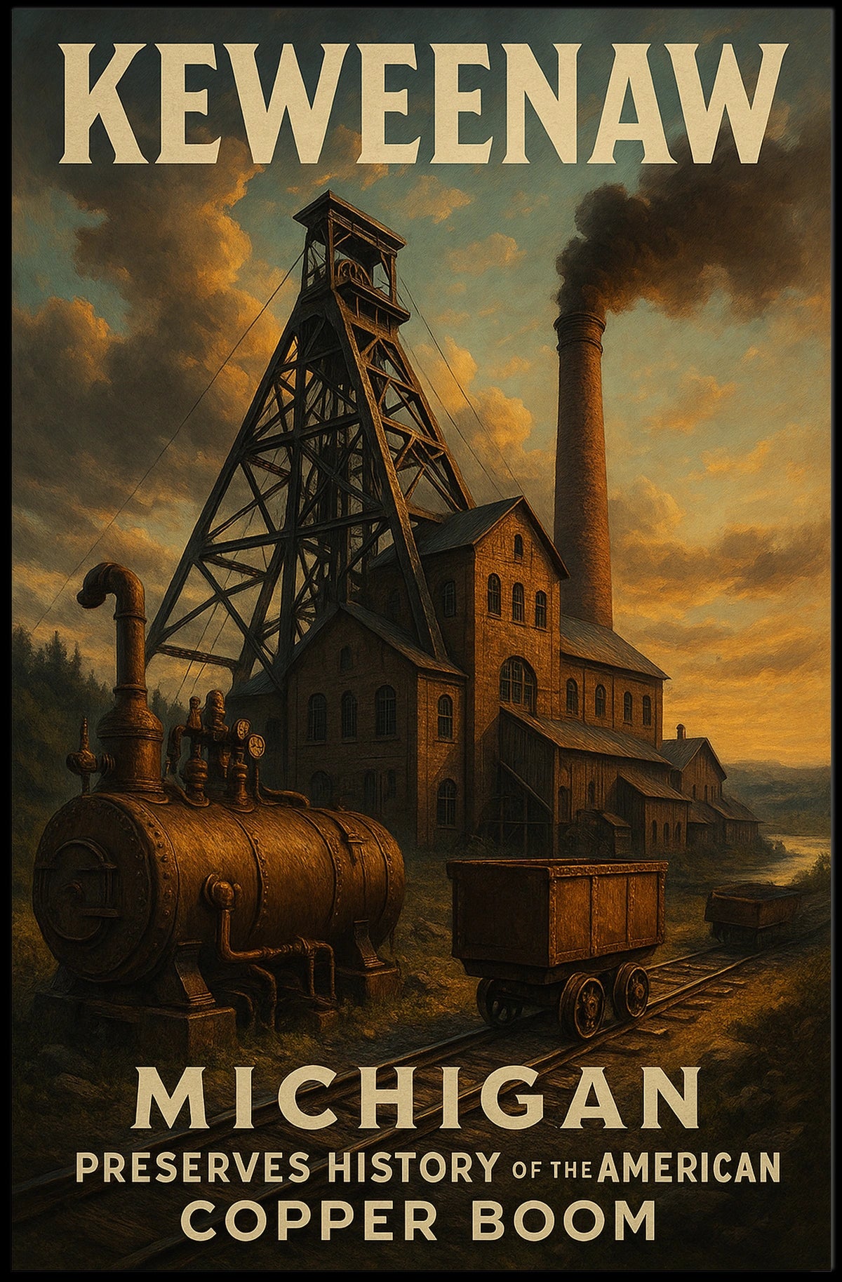 MichiganS Copper Boom Poster