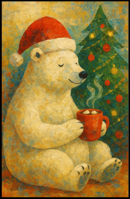 Cozy Christmas Bear Poster