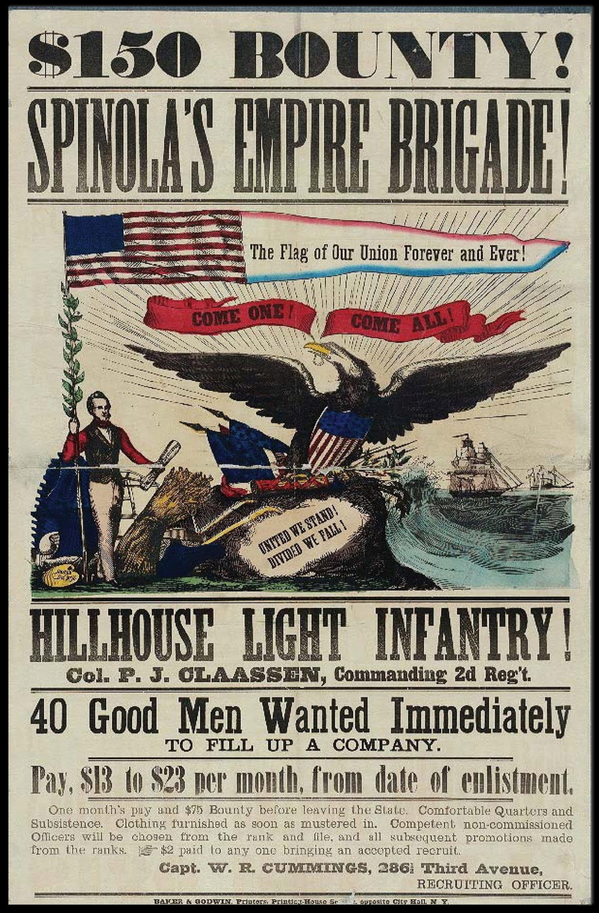 Civil War Era Military Recruitment Poster